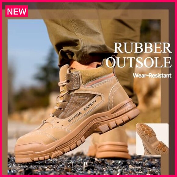 Men\'s Steel Toe Work Boots Puncture Resistant Lightweight Safety Shoes main image 7